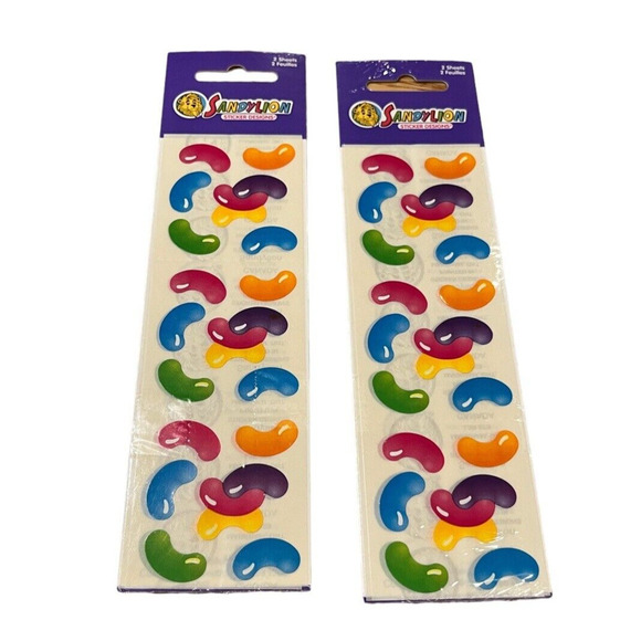 2 Packs of Vintage Sandylion Stickers Jelly Beans Jellybeans PKK472 - Picture 1 of 3